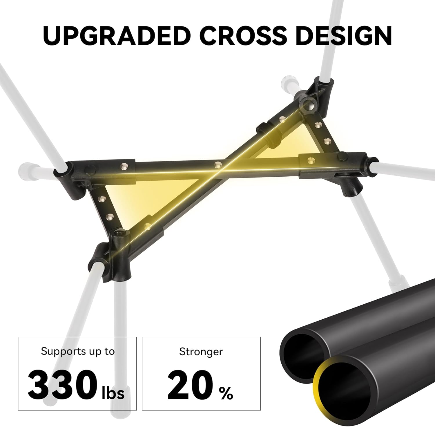 TOBTOS Ultralight Camping Chair, Portable Folding Backpacking Chair, Compact Camping Chair with Carry Bag for Outdoor Camp Hiking Backpack Beach Travel (Black) - Image 6